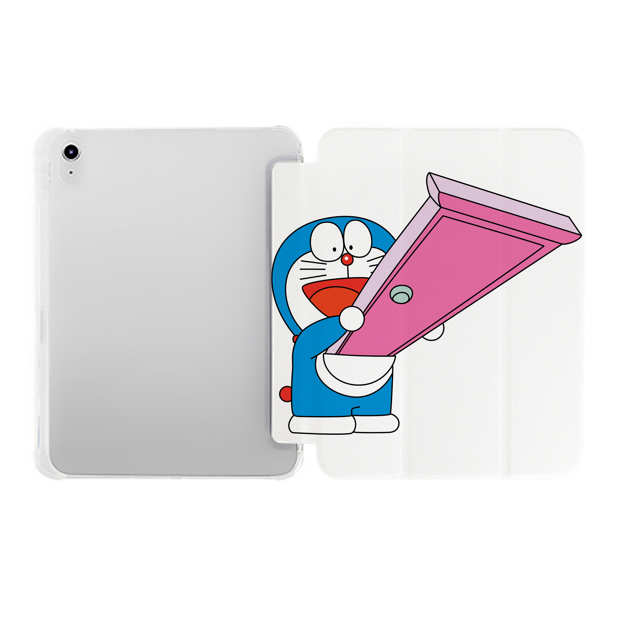 （画像用） ドラえもん Doraemon IPad ケース ペン収納付き 三つ折りスタンド PUレザー×シリコン 対応機種9.5/10.5/10.9インチ